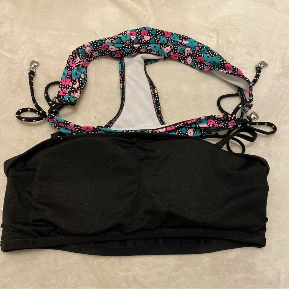 SHEIN Black and Floral Bikini Set